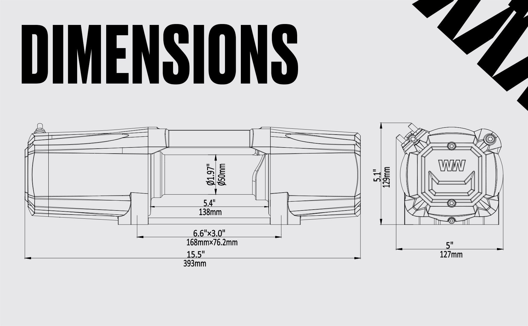 Titan 6,000lb 12v Electric Winch - Synthetic Rope
