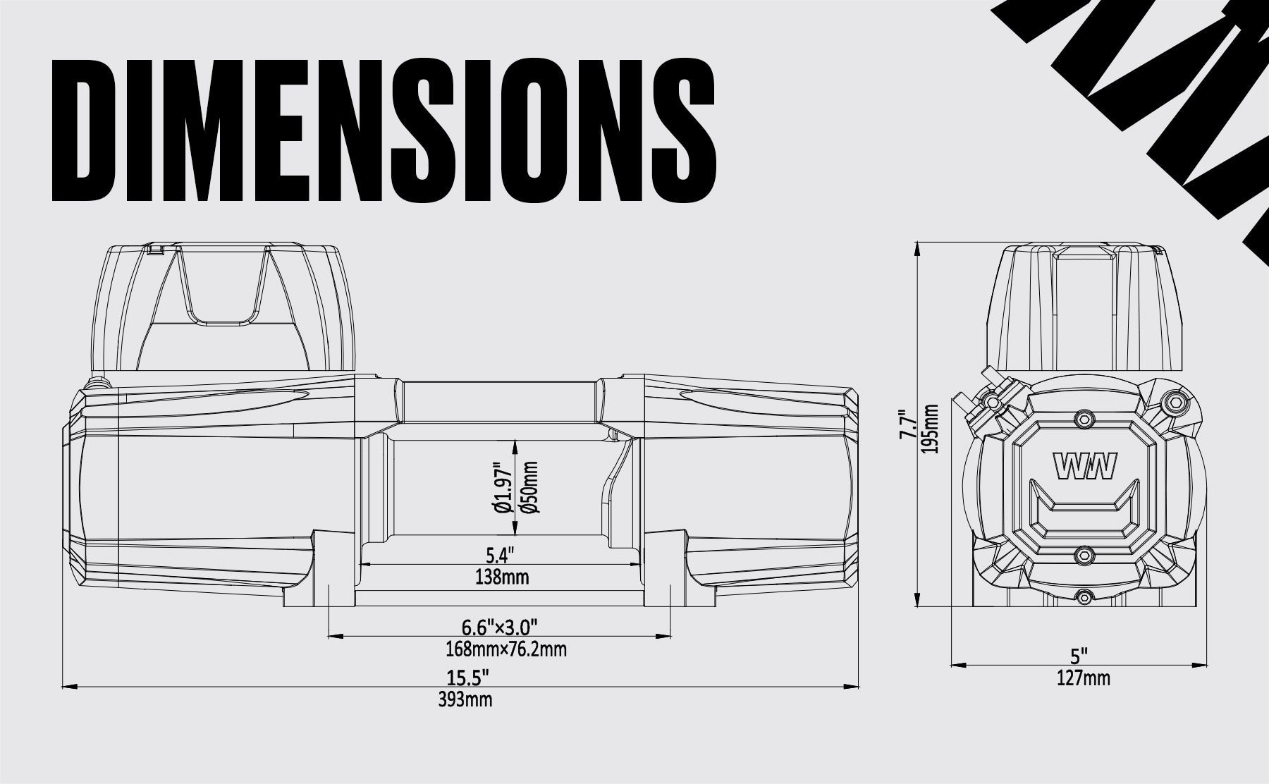 Titan 6,000lb 12v Electric Winch - Steel Rope