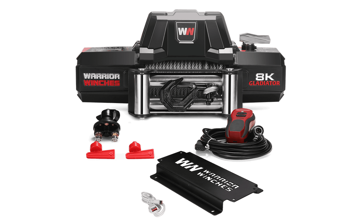 Gladiator V2 F-Type 8,000 Electric Winch - 12v Steel Rope