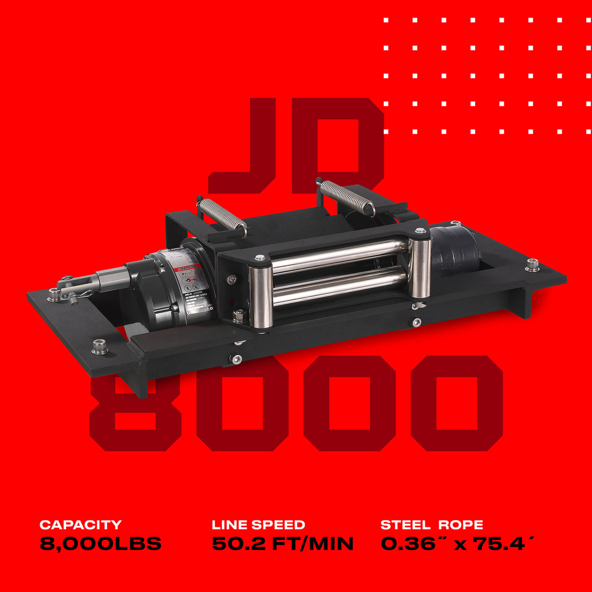 JD80 8,000lb Industrial Hydraulic Winch
