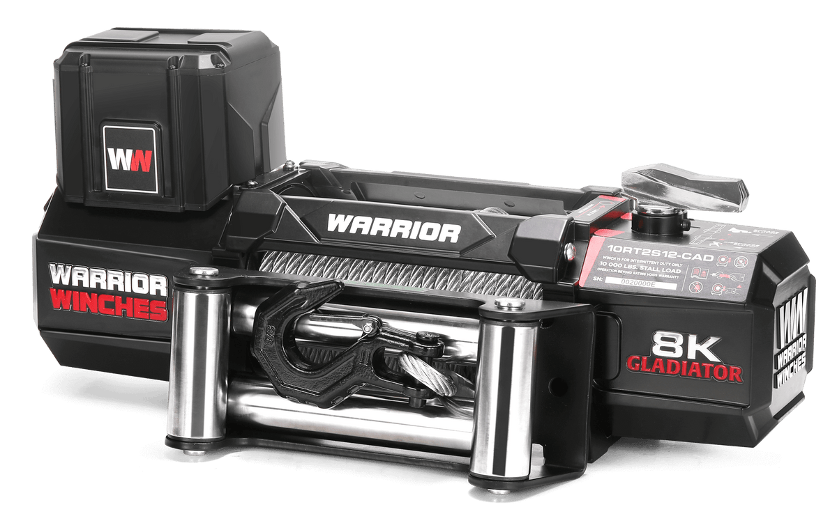 Gladiator V2 R-Type 8,000lb 12v Electric Winch - Warrior Winches USA