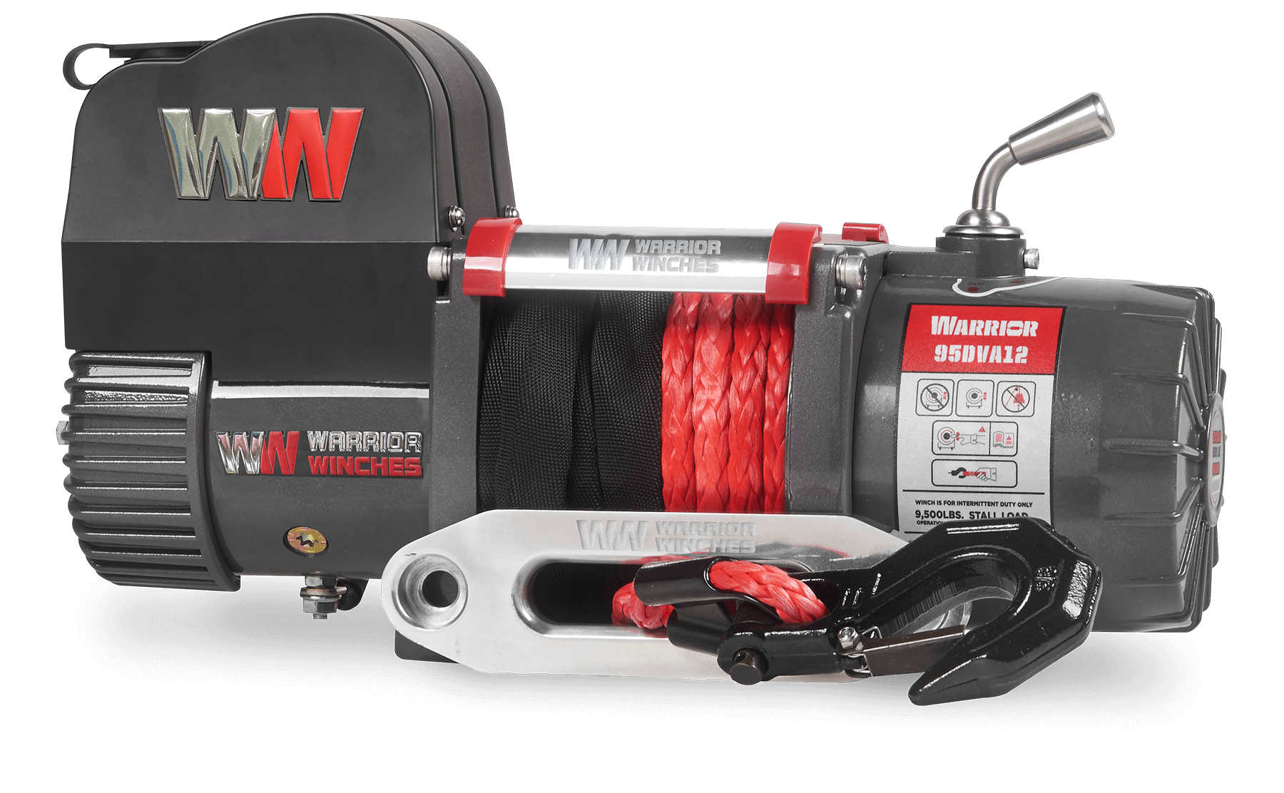Samurai 9,500lb Short Drum 12v Electric Winch - Synthetic Rope