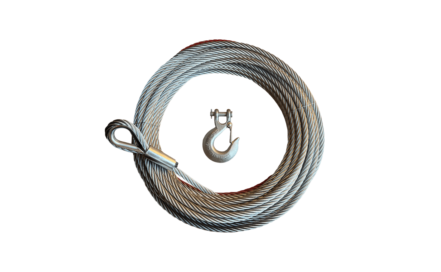 15/32" x 87' Steel Cable with Hook - Warrior Winches USA