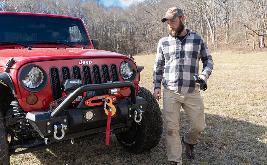 Stealth 13,500lb 12v Electric Winch - Synthetic Rope