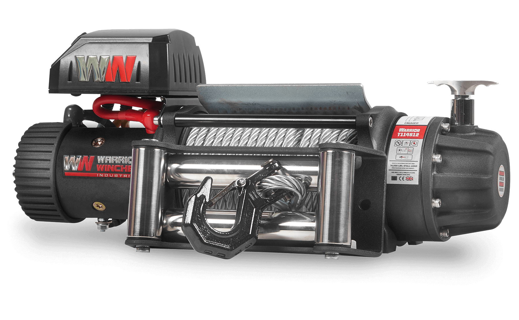 T1000 14,500lb Severe Duty 12v Electric Winch - Steel Rope
