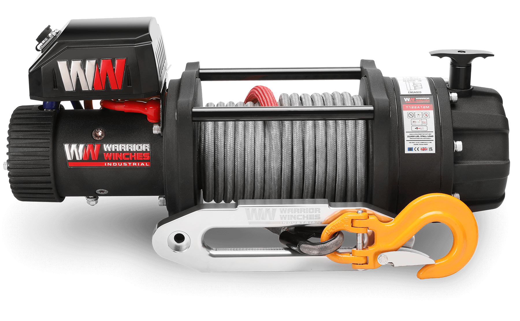 T1000 22,000lb Severe Duty Winch - Synthetic Rope | Warrior Winches