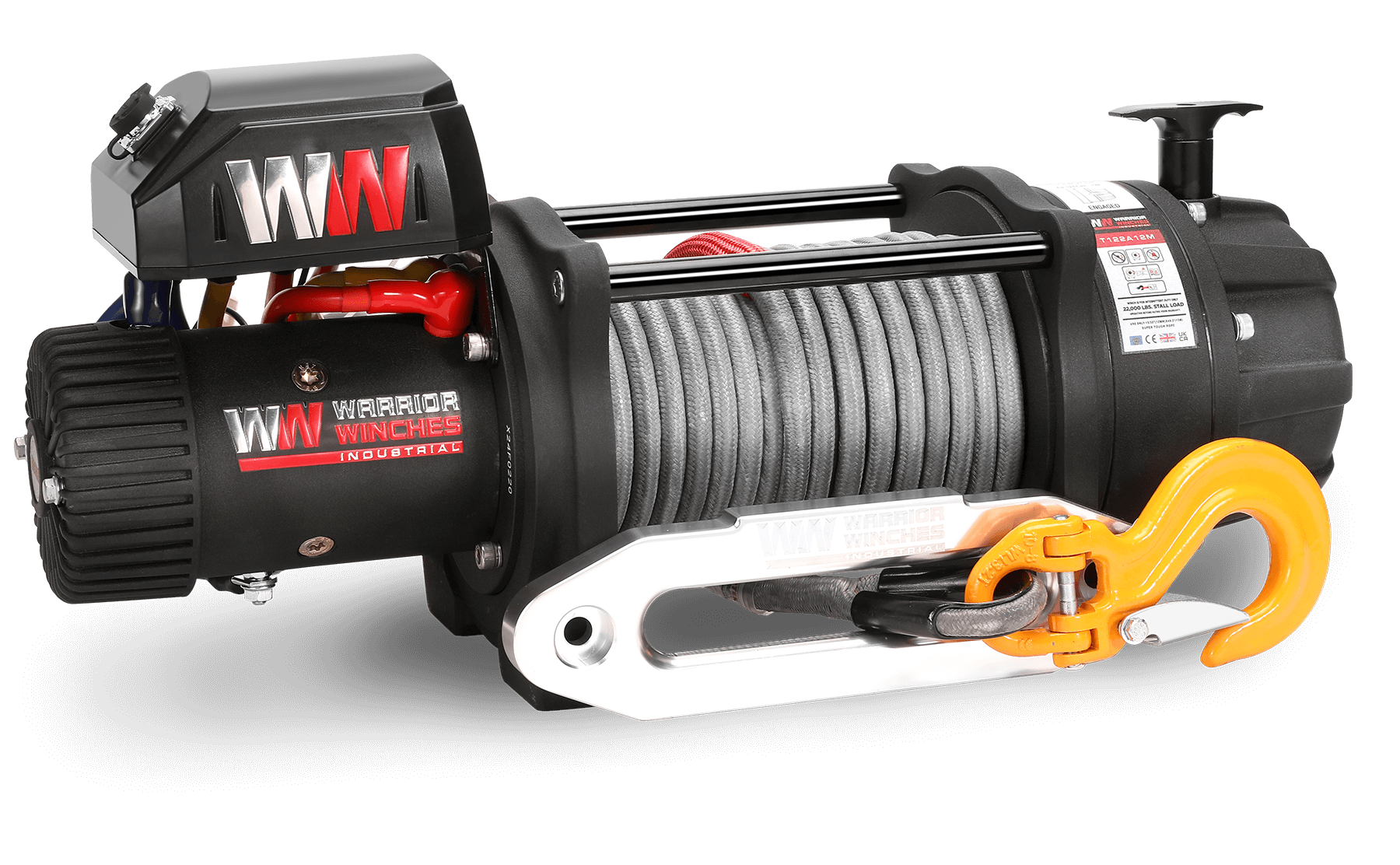 T1000 22,000lb Severe Duty 12v Electric Winch - Synthetic Rope