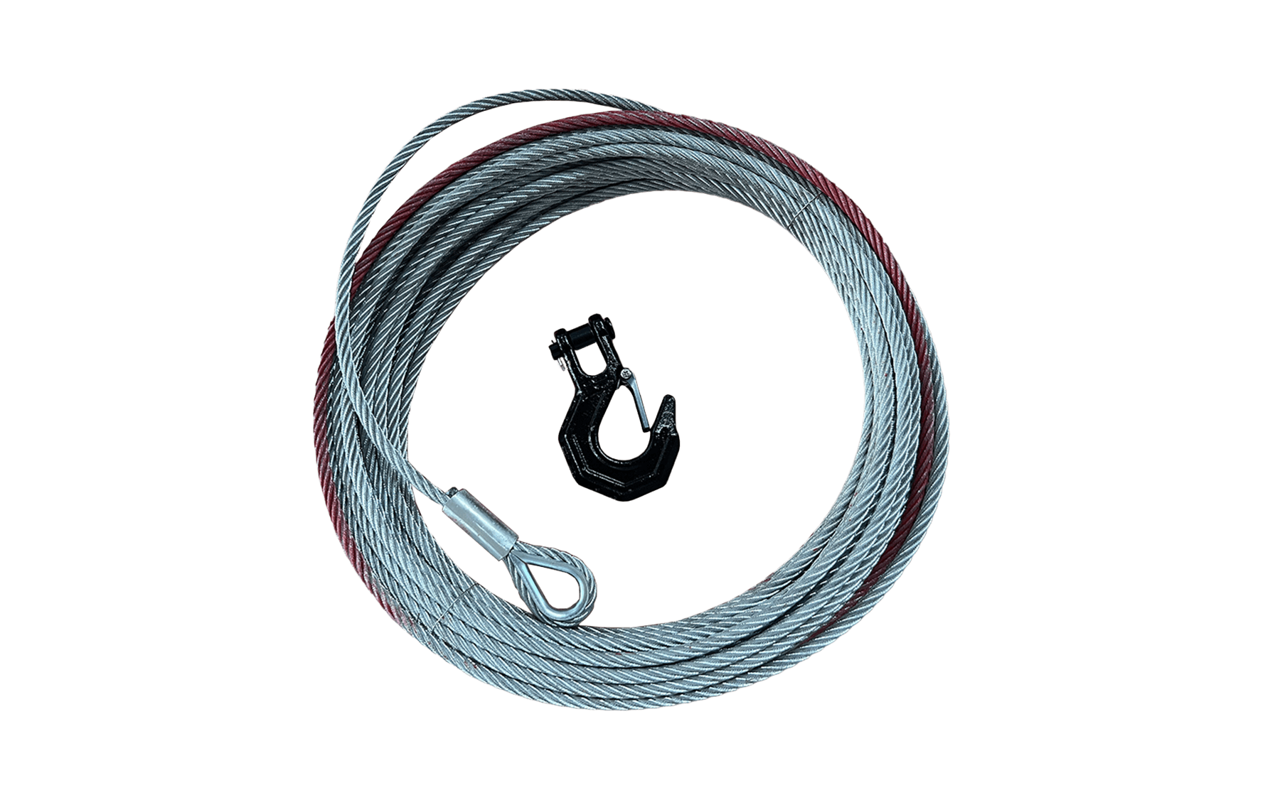 13/32" x 65.6' Steel Cable with Hook - Warrior Winches USA