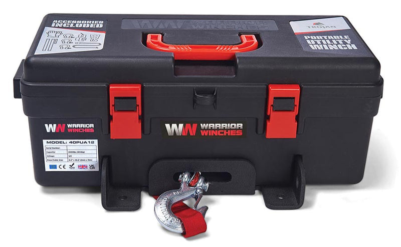 Trojan 4,000lb 12v Electric Winch - Portable Utility