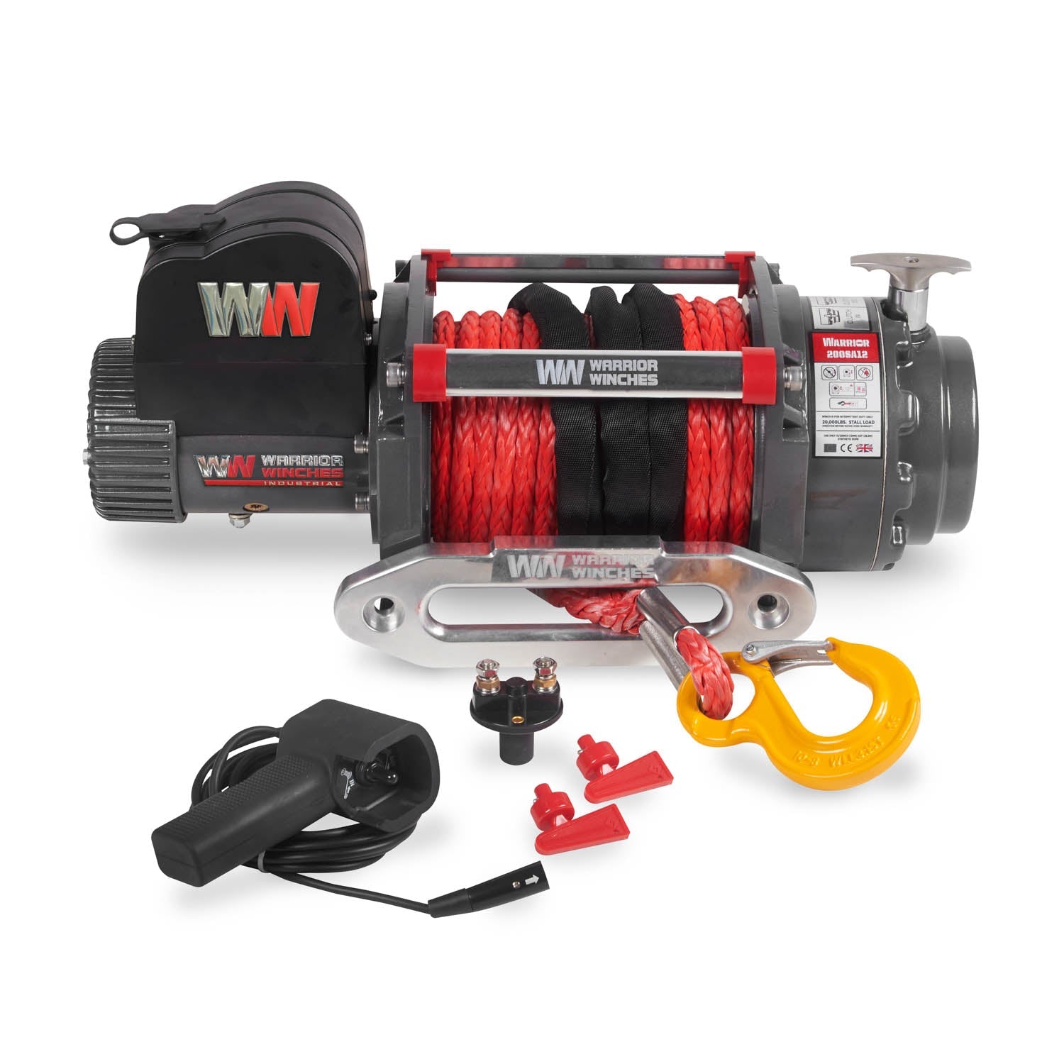 Samurai 20,000lb 12v Electric Winch - Synthetic Rope