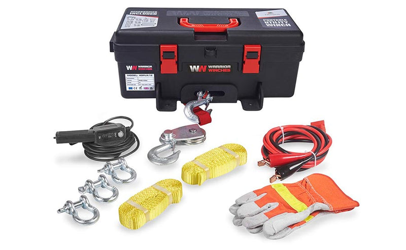 Trojan 4,000lb 12v Electric Winch - Portable Utility